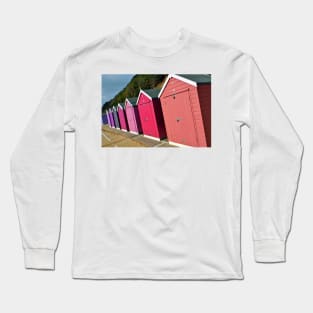 Bournemouth Beach Huts Dorset England Long Sleeve T-Shirt